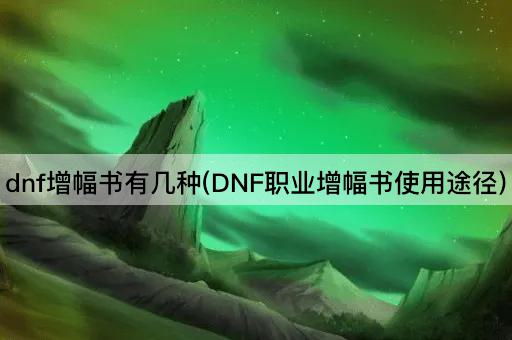 dnf增幅书有几种(DNF职业增幅书使用途径)