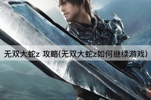 无双大蛇z 攻略(无双大蛇z如何继续游戏)