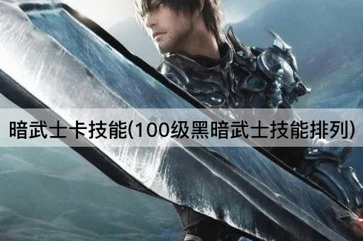 暗武士卡技能(100级黑暗武士技能排列)