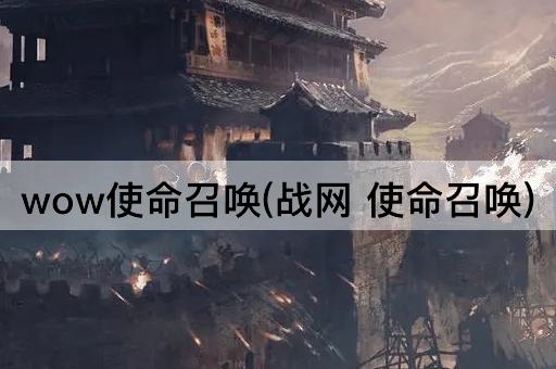 wow使命召唤(战网 使命召唤)