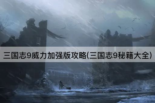三国志9威力加强版攻略(三国志9秘籍大全)