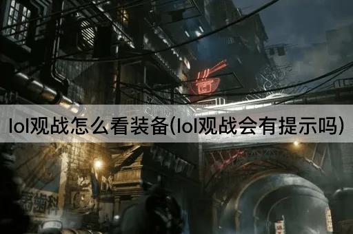 lol观战怎么看装备(lol观战会有提示吗)