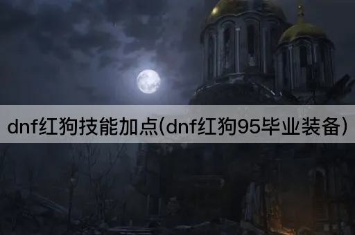 dnf红狗技能加点(dnf红狗95毕业装备)
