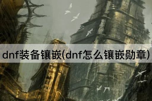 dnf装备镶嵌(dnf怎么镶嵌勋章)