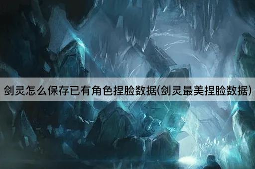 剑灵怎么保存已有角色捏脸数据(剑灵最美捏脸数据)